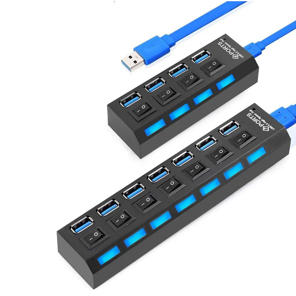 USB HUB 3,0 2,0 4 7 Порты Micro USB 3,0 концентратор Разветвитель USB hab высокое Скорость 5 Гбит/с USB разветвителем 3 концентратор для ПК Компьютерные аксессуары