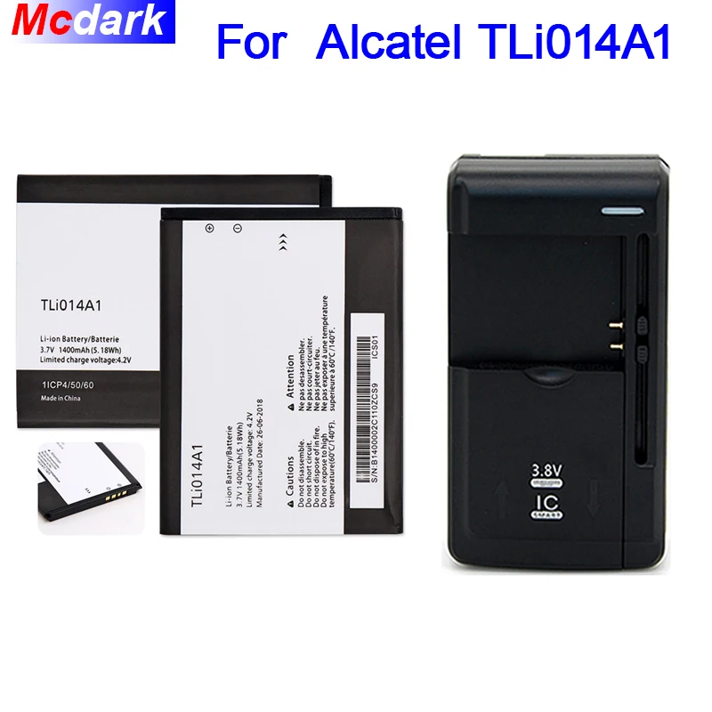 Аккумулятор Mcdark TLi014A1 1400 мАч для Alcatel n'pop 5020D fire 4012A 4012X 4007D Pixi 3 аккумулятор +