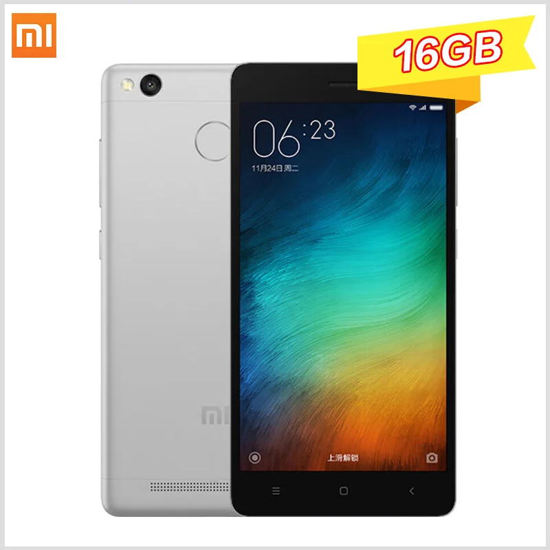 Xiaomi Redmi 3S Redmi3s 2GB RAM 16GB ROM Snapdragon 430 Fingerprint ID 4100mAh 13.0MP 4G FDD Smartphone 5.0Inch