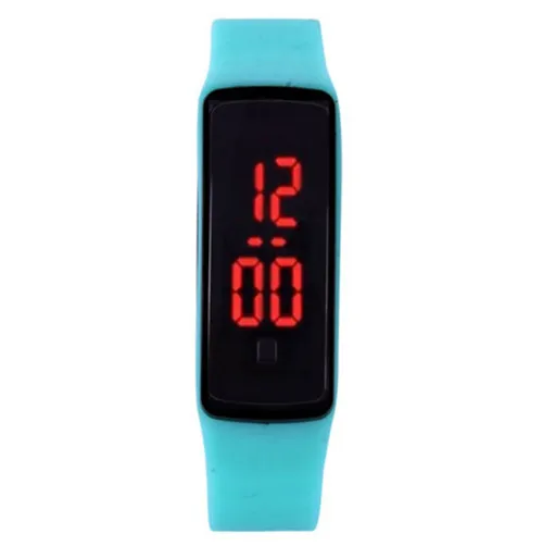 Силиконовый ремешок для часов для женщин и мужчин светодиодный цифровой экран часы платье спортивные детские часы для студентов модные наружные наручные часы - Цвет: light blue