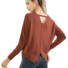 Женская свободная футболка с длинными рукавами для тренировок Dri-Fit