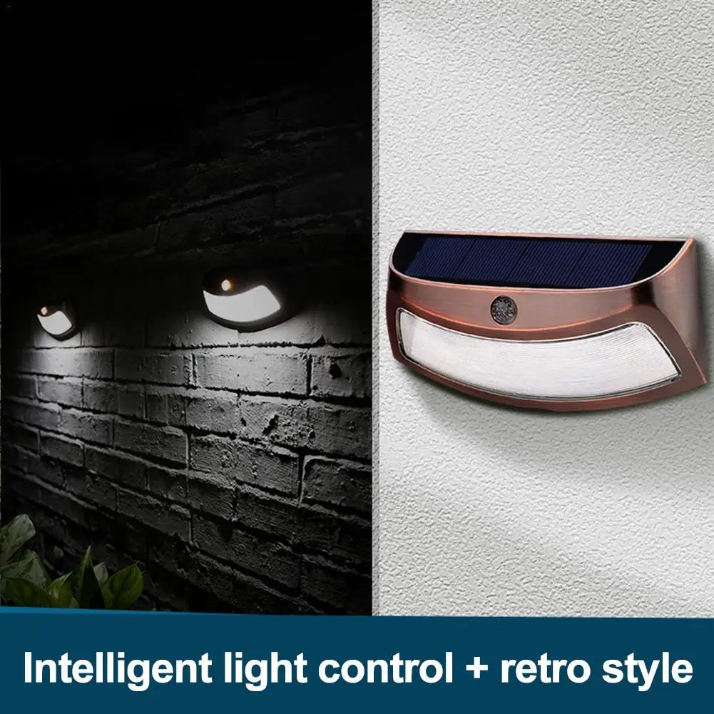 

LED Solar Wall Lamps Sensor Garden Outdoor Light Waterproof Street Yard Path Home Decoration Night Light Solar Smile Light
