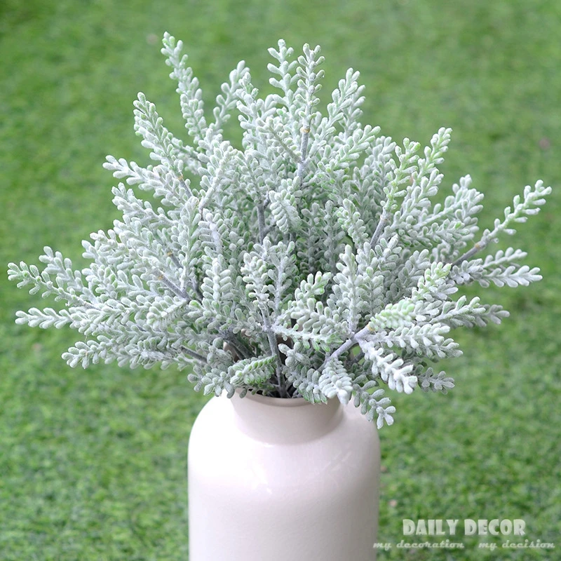 

10pcs/lot High simulation artificial Flocking plants Fake Claw antler leaves Diy green artificial plant antlers home deocration