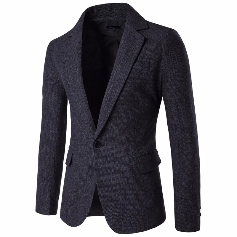Тан Новое поступление пиджак Slim Fit Повседневное одной кнопки мужские спортивные пиджаки популярная Удобная Для мужчин Блейзер 3 цвета