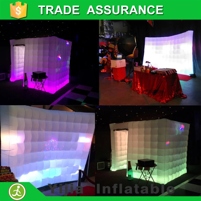 Led inflatable cube inflatable wall photo booth backdrop