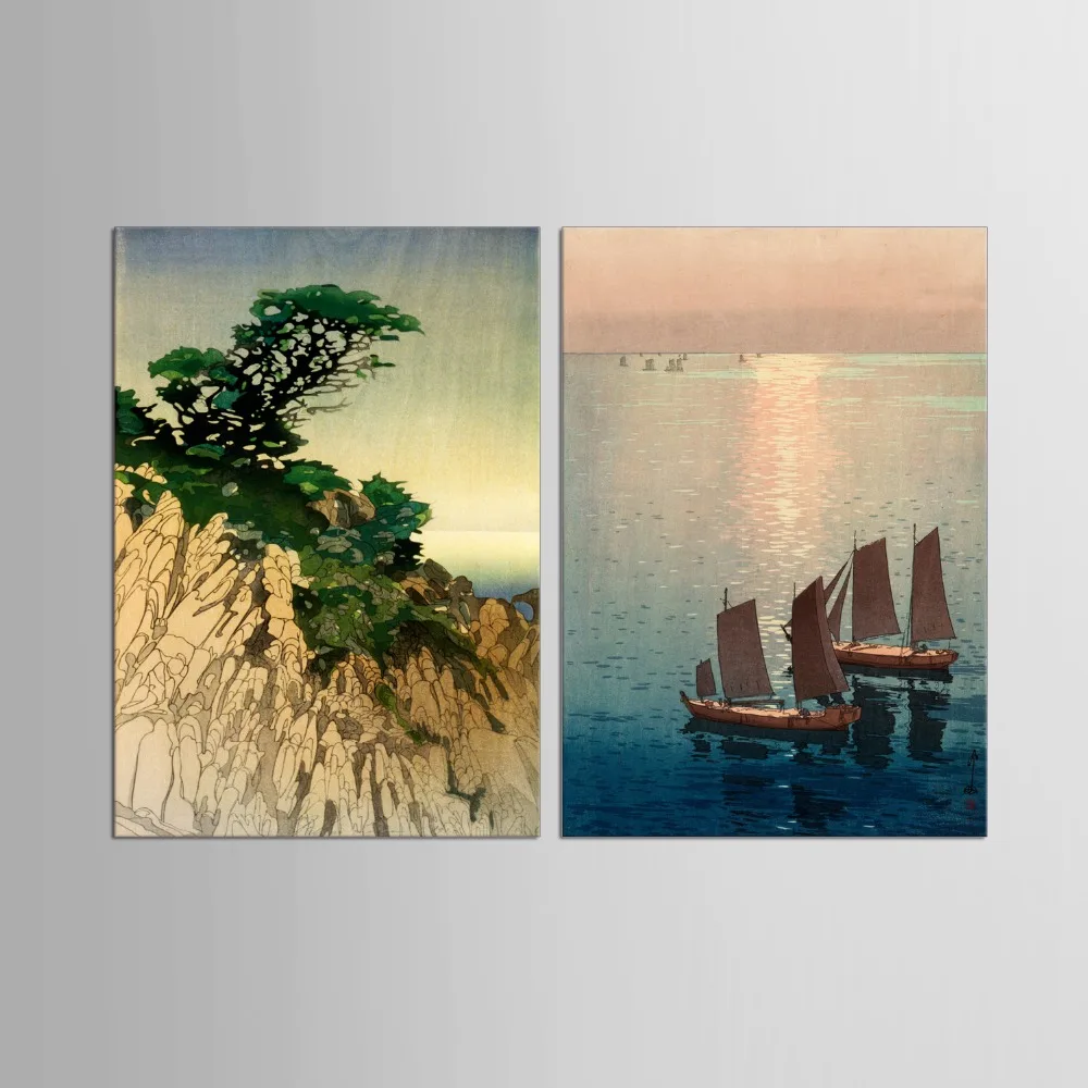 2 Panel Modern Canvas Prints Artwork Landscape Pictures Decor High Quality HD Print Painting | Дом и сад