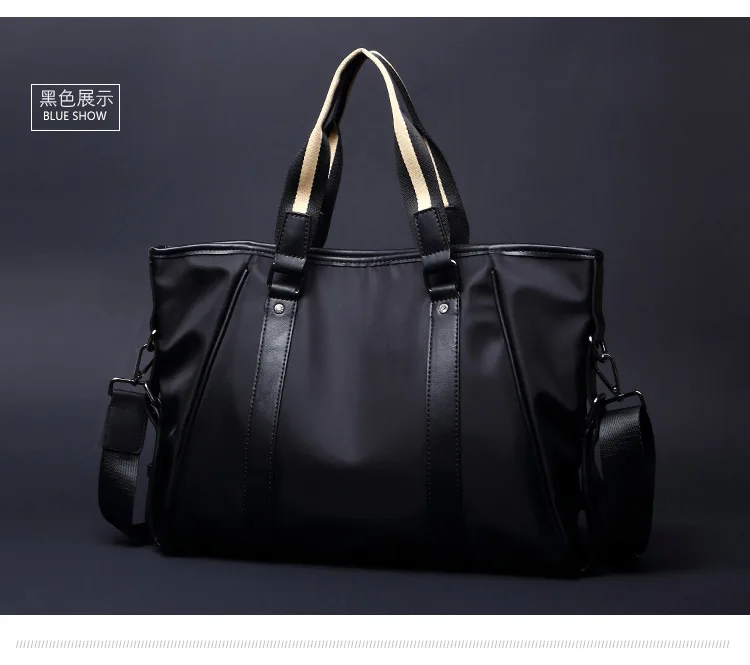 Модный Простой деловой мужской портфель, кожаная сумка для ноутбука, повседневная мужская сумка, Большая вместительная сумка на плечо 8016