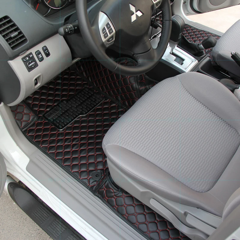 

lsrtw2017 fiber leather car interior floor mat for mitsubishi pajero Shogun Montero 2006-2020 2019 2018 2017 2016 2015 2014 2013