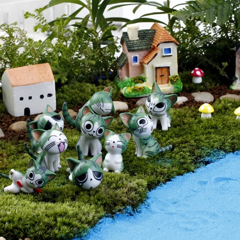 Новый мультфильм Lucky Cats микро пейзаж котенок Microlandschaft горшок культура