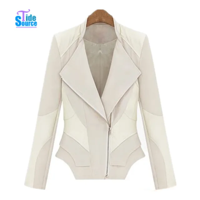 TideSource 2017 Faux Leather Jackets Women PU Leather