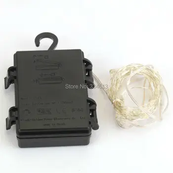 

3M 10FT 60 LEDs String Waterproof 3AA Battery Operated 8 Functions LED Lights string Silver wire Decorating Bedroom Party Garden