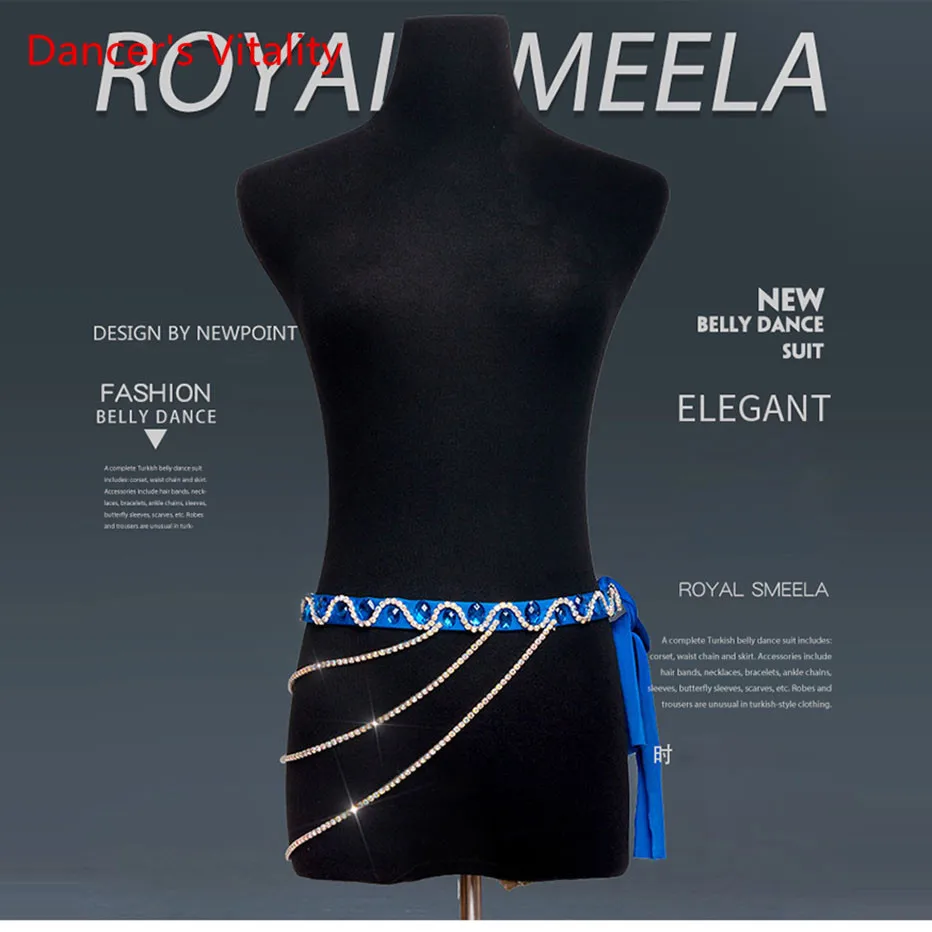 

Women Belly Dance Accessories Rhinestone Belt Belly Dance Hips Chain Body Jewelry Chain for 80cm to 180cm Girls