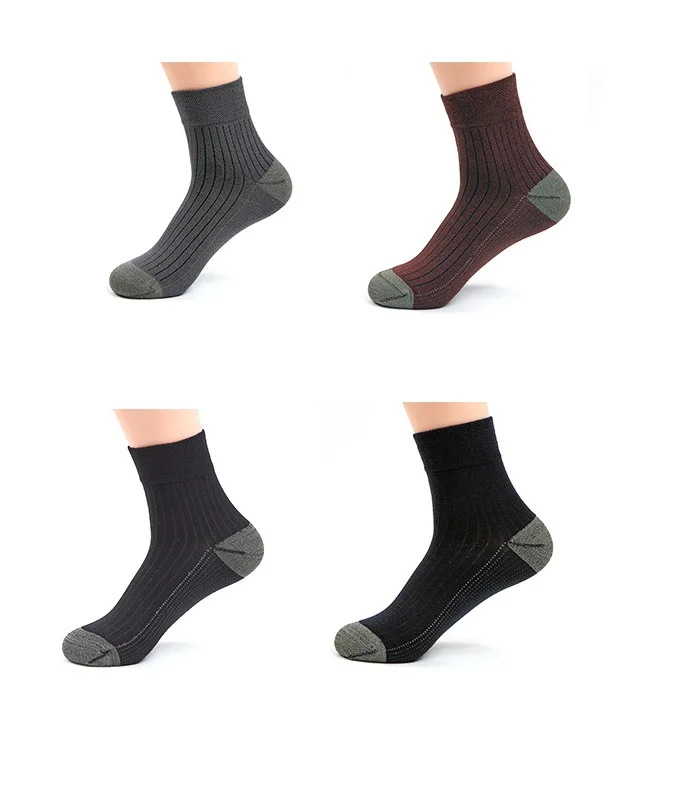 

5 Pairs Deodrant Men Socks Bamboo Fiber Skin Friendly Moisture Absorbing Breathable Copper ion Deodorant Antibacterial Men Socks