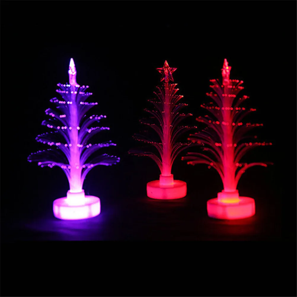 LED Colorful Fiber Optic Nightlight Christmas Tree Lamp Light Children Xmas Gift