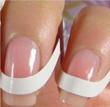 Лидер продаж 1 упаковка/48 шт DIY линейные советы белый французский маникюр полосы Дизайн ногтей форма бахрома направляющие наклейки Высокое качество
