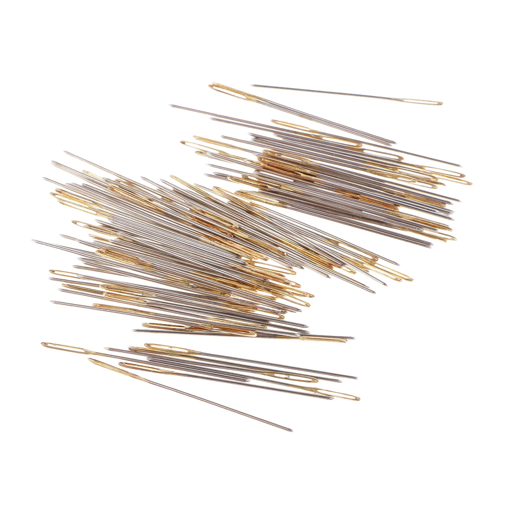 100 Pieces Large Eye Needles Cross Stitch Embroidery Needles DIY Knitting Yarn 24#