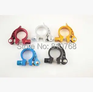 

Free Shipping Mountain bike bicycle quick release seatpost clamp lever color aluminum seat tube clamp 31.8mm#1707
