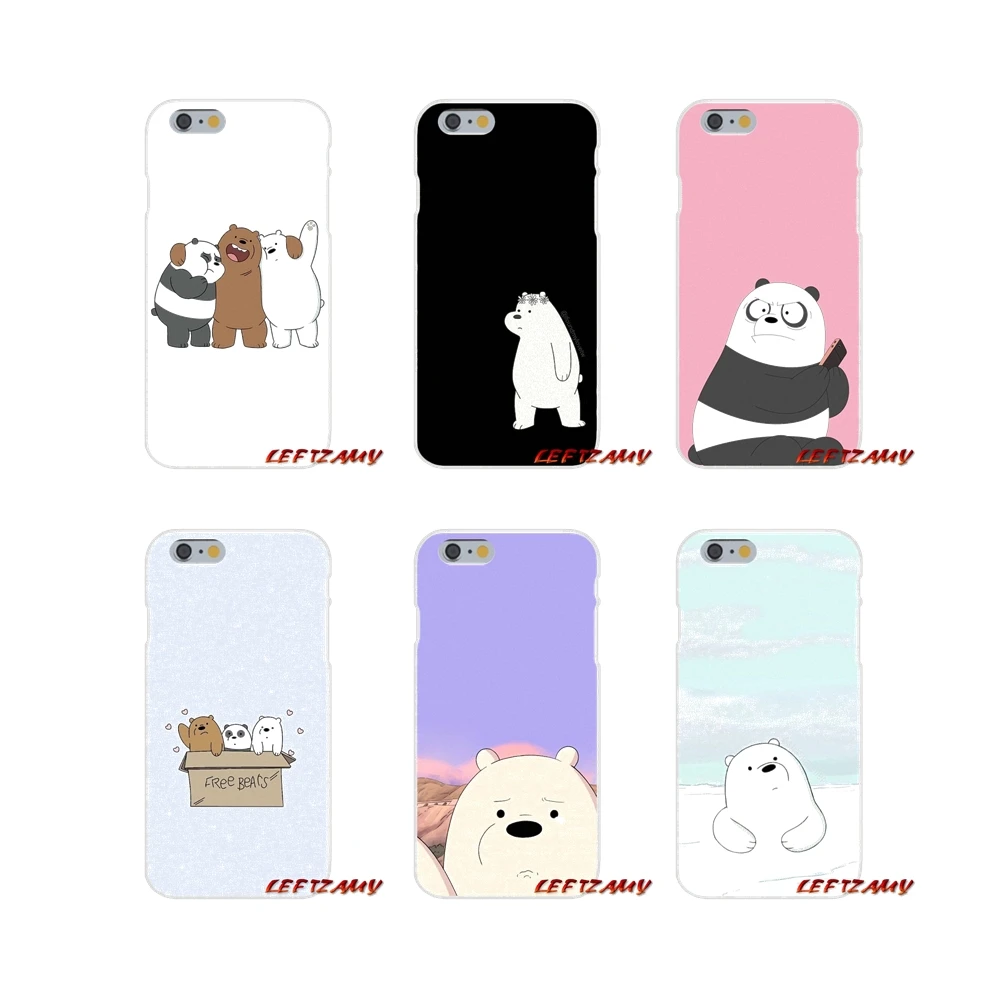 Мягкий прозрачный чехол для Samsung Galaxy S4 S5 MINI S6 S7 edge S8 S9 S10 Plus Note 3 4 5 8 9 Ice We Bare Bear Fighting