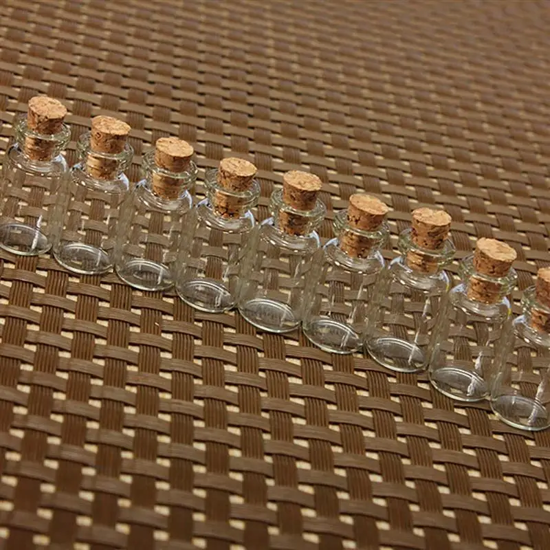 Горячая мода 22*35*12,5 мм 6 мл маленькие милые мини желаний пробки стеклянные бутылки флаконы банки контейнеры