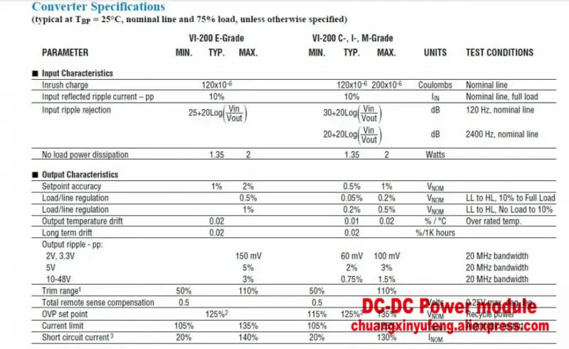 VI 261 CV модуль питания VICOR DC DC300V 12V150W12.5A изолированный блок питания|module|module powermodule power