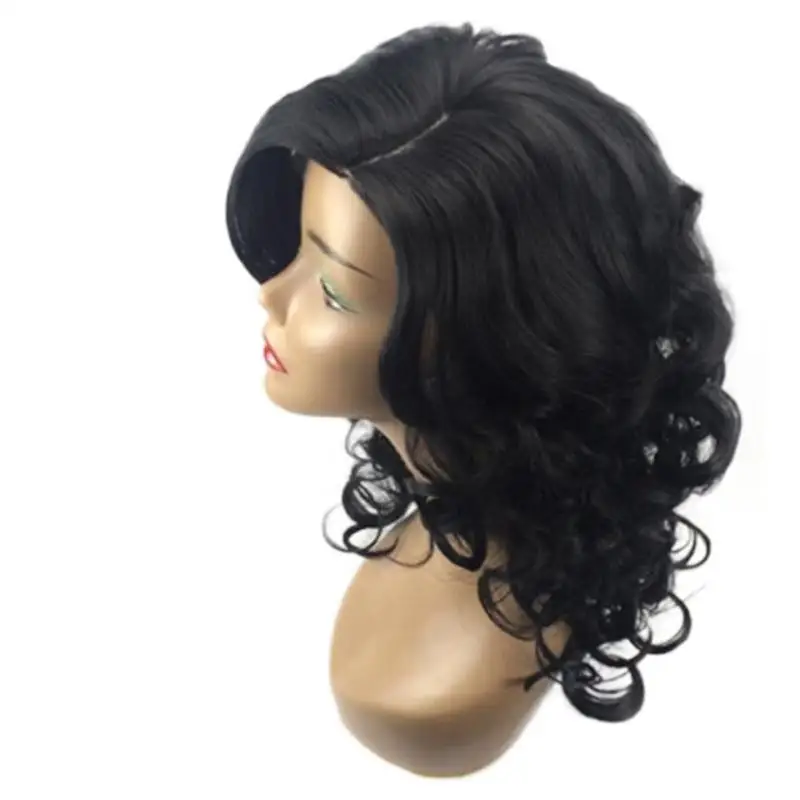 Hair Styling For Women Fashion Black Brazilian Wag Wavy Curly Parting High Temperature Fiber Wig Hairnet Styling Tool Hair Styling For Women Fashion Black Brazilian Wag Wavy Curly Parting High Temperature Fiber Wig Hairnet Styling Tool