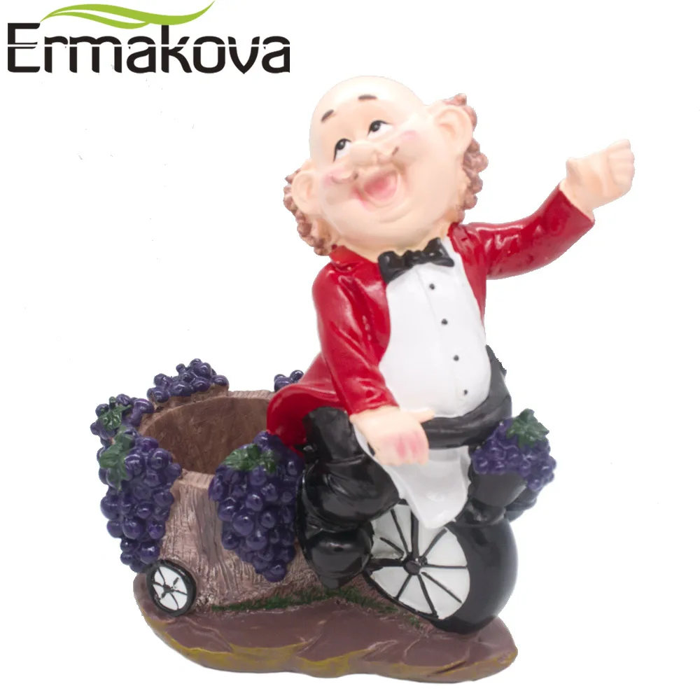 ERMKAOVA стойка для вина из смолы шеф повара Держатель Для Бутылки Вина Стеклянный