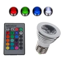 3W E27 MR1 GU10 RGB LED Bulb 16 Color LED Spotlight with IR Remote Controller AC85-265V Spot LED Lamp for Home Party Decoration