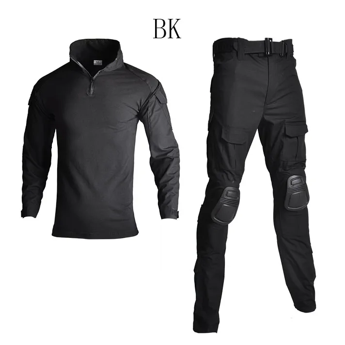 Военная униформа, тактическая Боевая камуфляжная рубашка, тактическая камуфляжная форма, одежда, армейская боевая рубашка+ брюки-карго, KneeHuntin