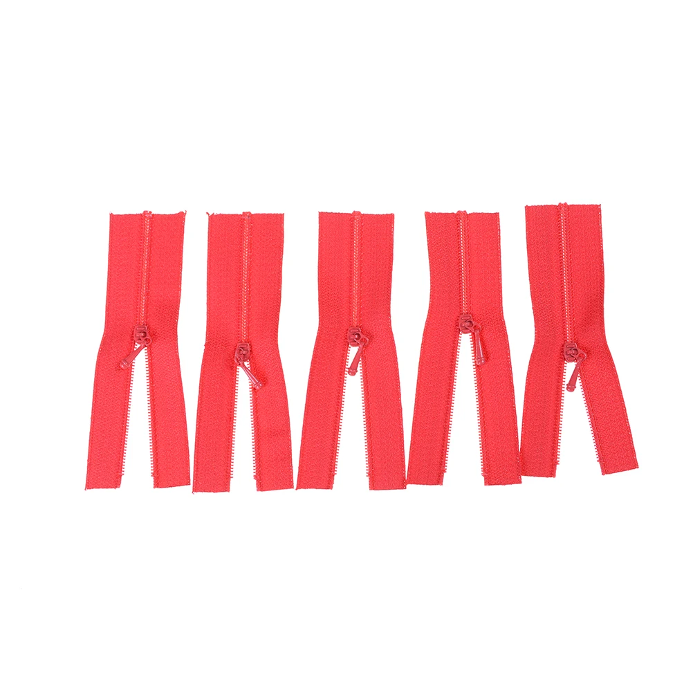 5 шт./лот Мини молния Кукла одежда молния DIY ручной работы шитье скрапбукинг аксессуар для одежды аппликация - Цвет: Red
