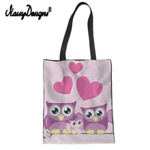 Милая женская Повседневная сумка с принтом совы, Большая вместительная женская сумка для покупок, женская сумка через плечо, Пляжная Студенческая сумка для книг