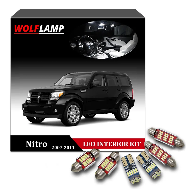 Wolflamp 8 шт. супер яркие фонасветильник для интерьера автомобиля 2007 2011 Dodge задние