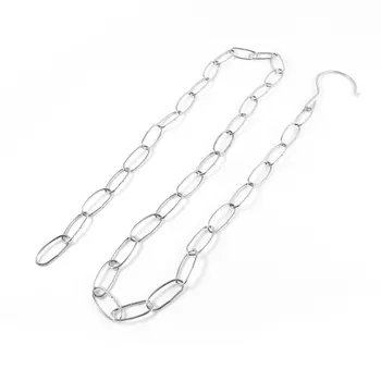 

KSOL Metal Clothes Display Hanging Chain 45.7-inch Long Silver Tone