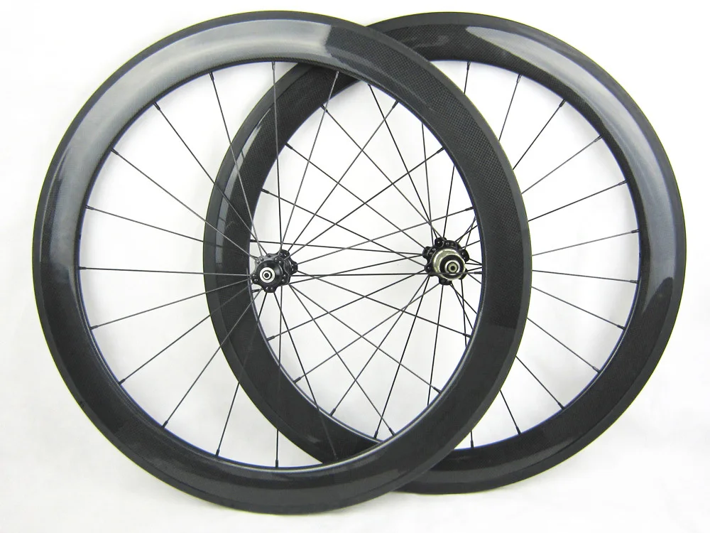 

700C carbon fiber road bicycle wheel 60mm deep 25mm width tubeless compatible 11 speed