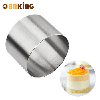 

OBRKING Stainless Steel Round Shape Mousse Cake Ring Mold Mini Cake Mold Tiramisu Cookies Biscuit Decoration Mold Biscuit Tools