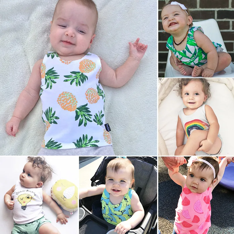 

Summer Baby Tank Top Bunny Sleeveless Tees Summer Newborn Kids T Shirt Summer Clothes Baby Tanktop Toddler Girls