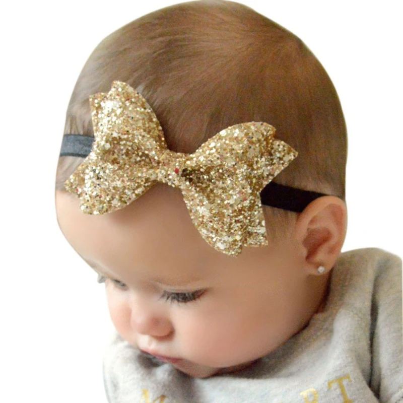 

Big Bow Girls Headband Headwrap Lovely Children Solid Cute Hair Accessories Infant Crown Head Band