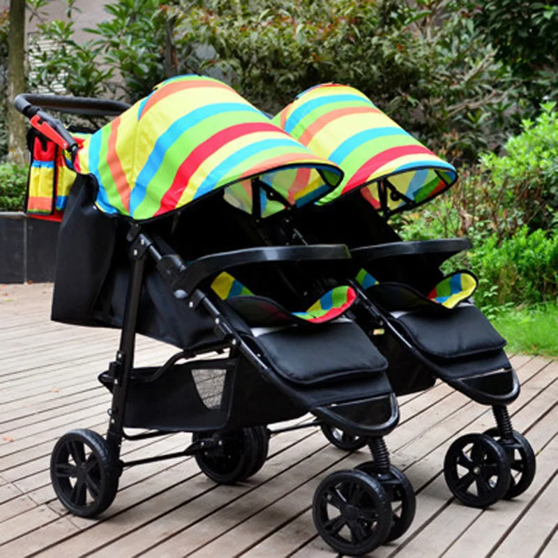 Rainbow Portable Folding Twins Baby Stroller Lightweight Pram Two Baby Double Stroller Cart Buggy Pushchair Disassemble 0~3 Y цена Rainbow Portable Folding Twins Baby Stroller Lightweight Pram Two Baby Double Stroller Cart Buggy Pushchair Disassemble 0~3 Y цены онлайн