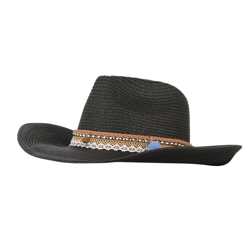 Унисекс модная шляпа Мужская и Женская Ретро ковбойский шлем кожаный пояс широкополая шляпа