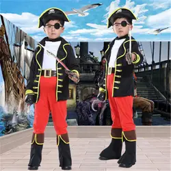Костюмы на Хэллоуин COS Гример Детская одежда Caribbean детская маленького пирата костюм