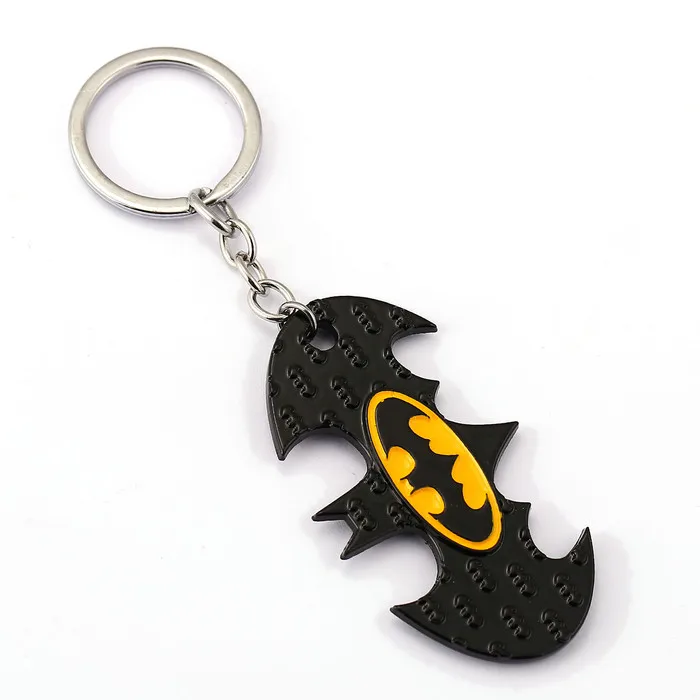 10 pcs Black Batman keychain superheroes car key chain ring holder best