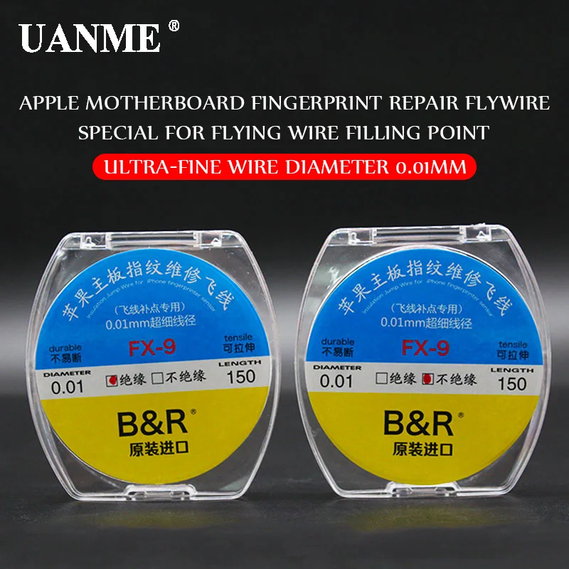 

UANME B&R 0.01mm 150m insulation/uninsulation Copper Line Soldering Solder For iPhone Chip conductor Wire
