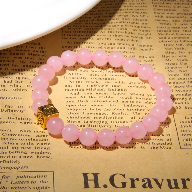 Розовый браслет с кристаллами Quartzs для женщин камень Каури Будда Фатима счастливый Шарм Раковины ракушка ювелирный женский браслет - Окраска металла: 12