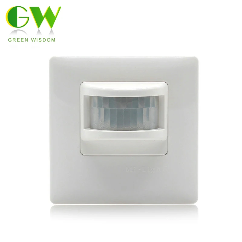 

Mi.Light PIR Infrared Motion Sensor Switch AC180-240V 50Hz Wall Type Human Body Induction Switch