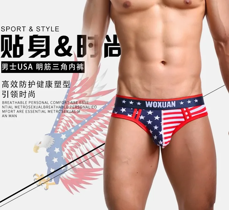 

Woxuan USA Style Brief, Men Fashion Underwear Sexy Briefs Young Boy Pant 2017 Free Shipping