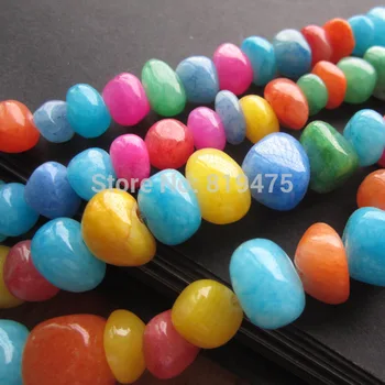 

15.5" Stone Beads Irregular Granite Chip Beads Colorful around 8mm 11mm for bracelet Necklace