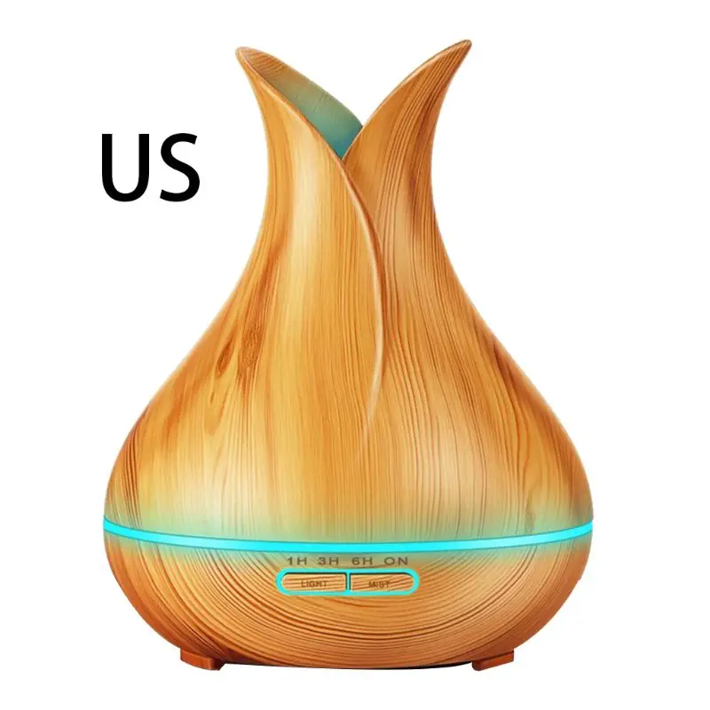 

400ml Wood Grain Ultrasonic Essential Oil Diffuser Light Auto Cut-off Aroma Aromatherapy Fine Fog Humidifier Anti Slip Base Room