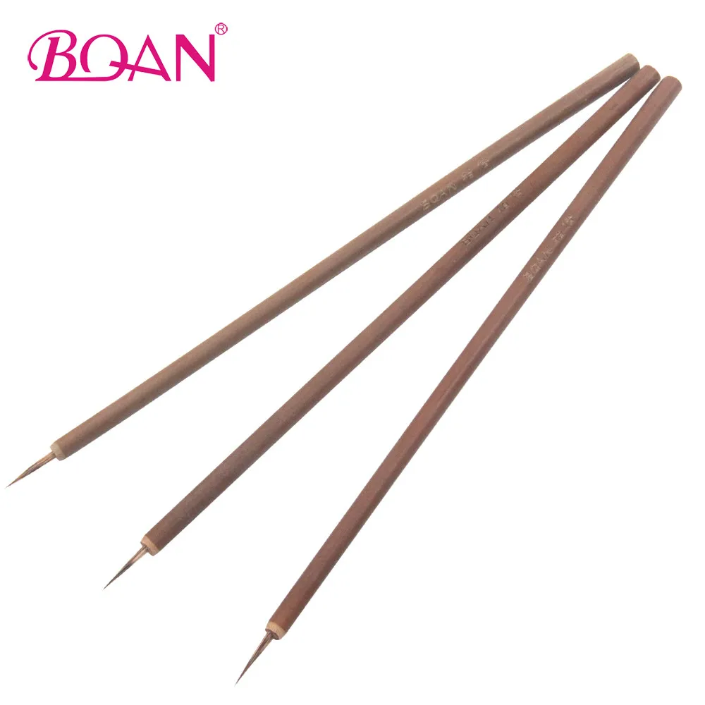 BQAN Wholesale 6/10/12pcs/Set Weasel Hair Nail Brush Bamboo Handle Brush Nail Art Painting Pen Nail Liner Brush Nail Art Brushes 2