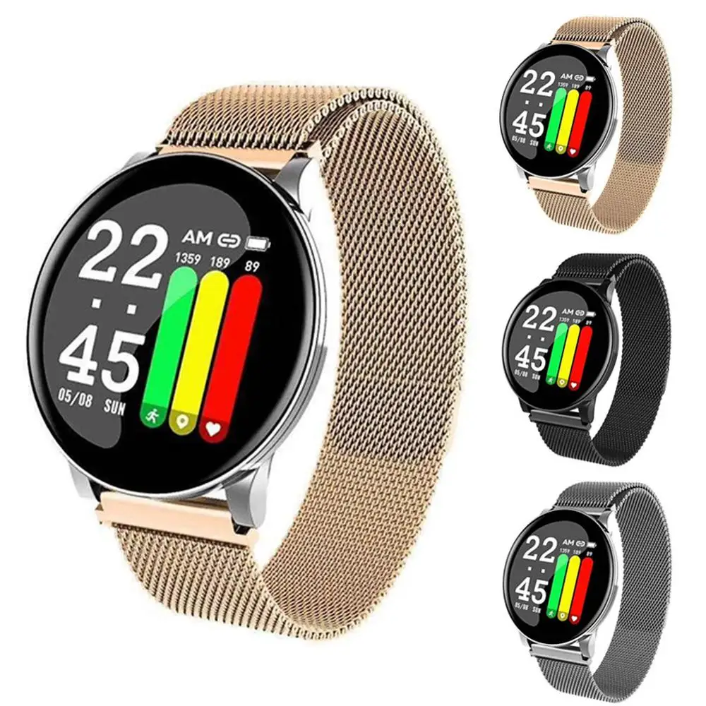 W8 Bluetooth Смарт часы Waterpoof Heart Rate 2.5D стекло круговой экран 1 3 &quotфитнес трекер прогноз