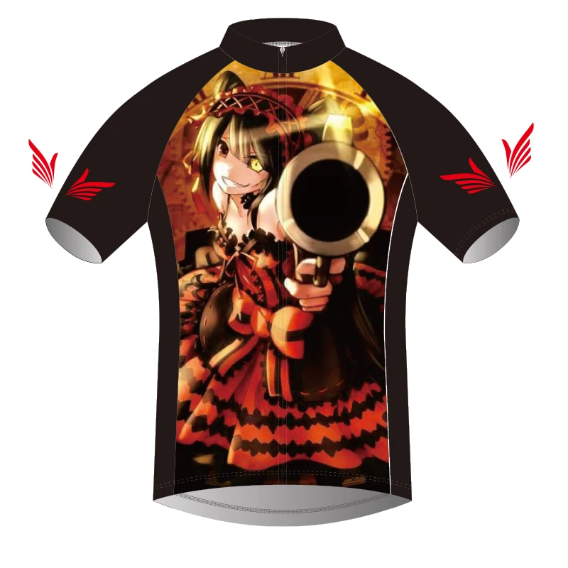 

CUSROO short-sleeve cycling jersey Bike Shirt Sportswear cycling clothing custom Animation cartoon DATE A LIVE 2XS 6XL