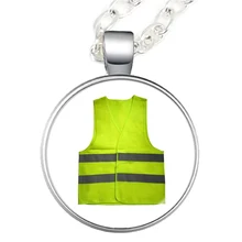 Collier avec pendentif gilet jaune créatif pour homme, idée Souvenir parfaite, Mouvement des Gilets Jaunes